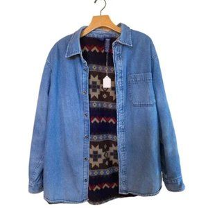 Basic Editions Jean Jacket W/ Flease Lining Size.M